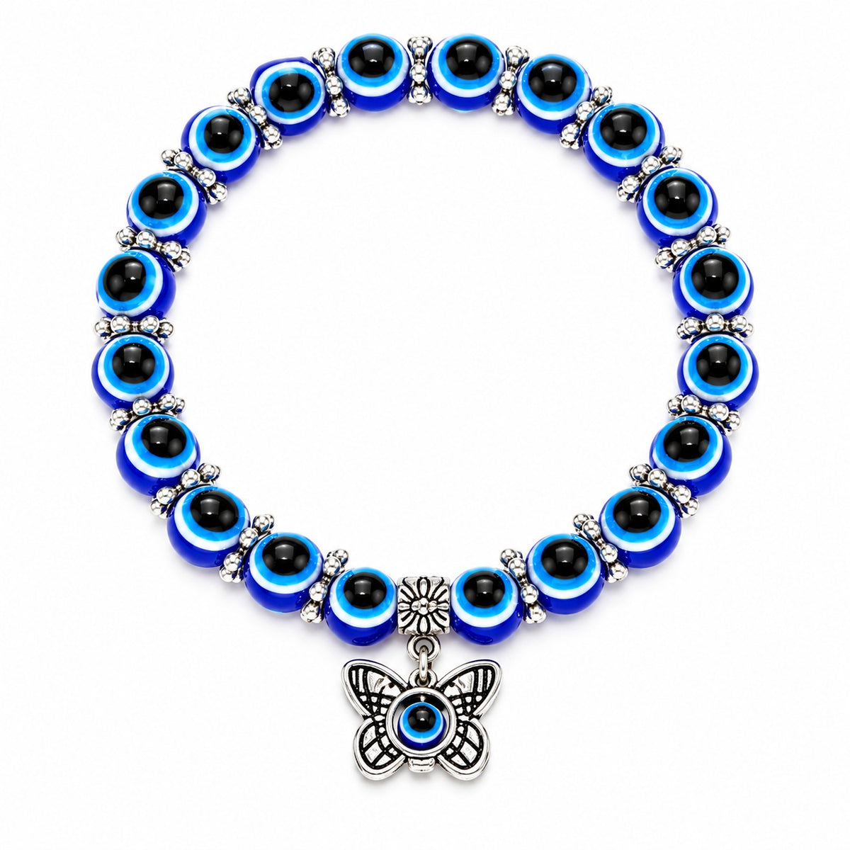 Against Evil Eye Butterfly Charm Bracelet - Wildlings Crystals South Africa