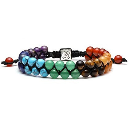 Chakra Double Row Balancing Bracelet - Wildlings Crystals South Africa