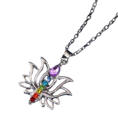 LOTUS 7 CHAKRAS NECKLACE - CHAKRA ALIGNMENT