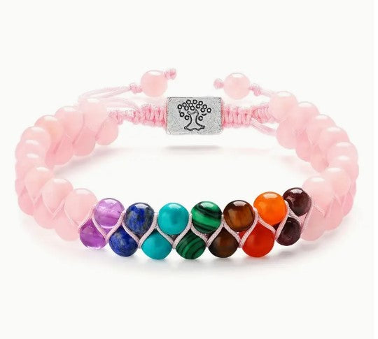 ROSE QUARTZ CHAKRA BALANCING BRACELET - CHAKRA HEALING