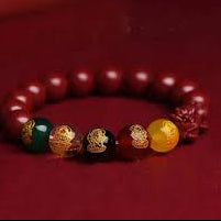 RED CINNABAR WEALTH & PROSPERITY BRACELET 8 mm - WEALTH & PROSPERITY