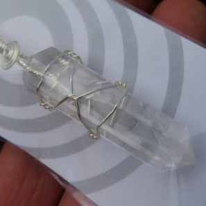 DOUBLE TERMINATED CLEAR QUARTZ PENDANT - MASTER HEALER