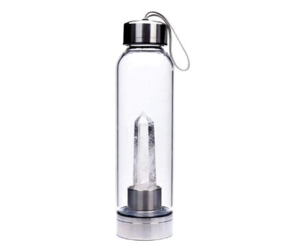 CLEAR QUARTZ WATER BOTTLE - MASTER HEALER