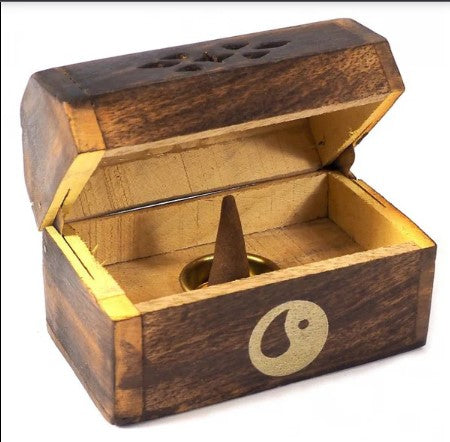 CONE WOODEN CHEST BOX BURNER