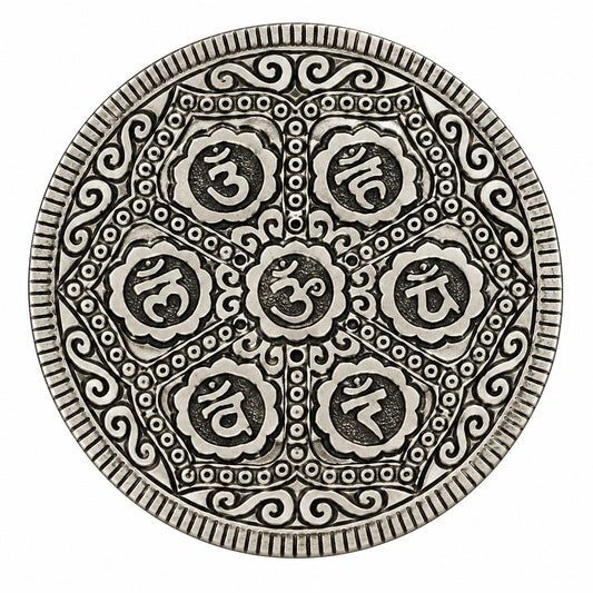 ROUND METAL SEVEN CHAKRA INCENSE BURNER