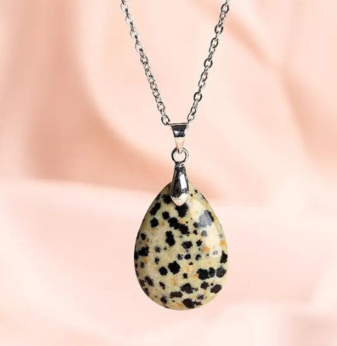 DALMATION JASPER PENDANT NECKLACE - GROUNDING