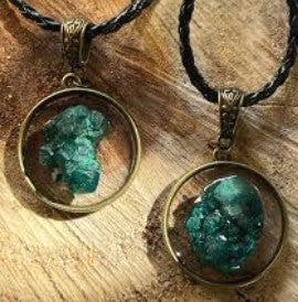 DIOPTASE HANDCRAFTED NECKLACE - HEART HEALING