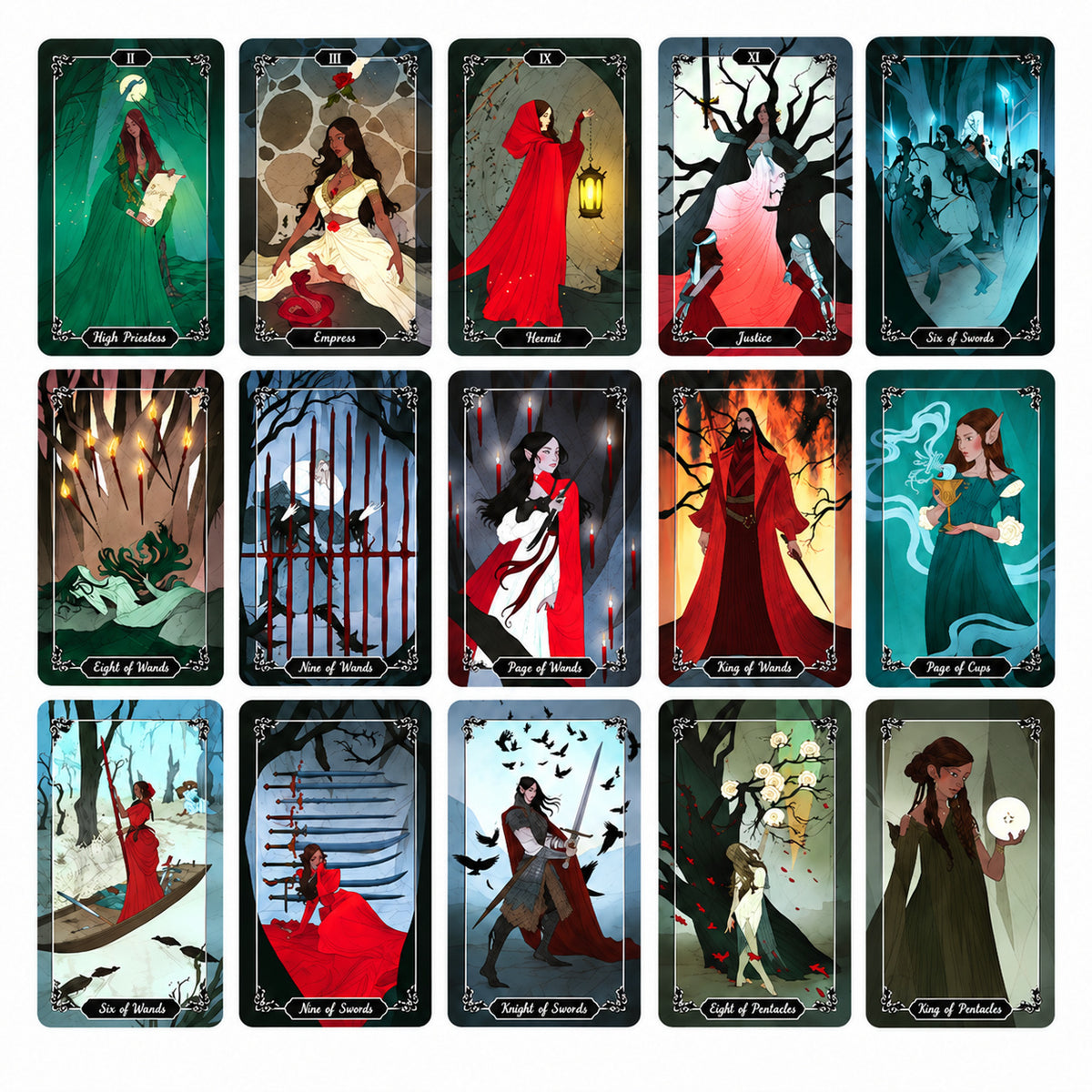 Dark Wood Tarot Deck - Wildlings Crystals South Africa