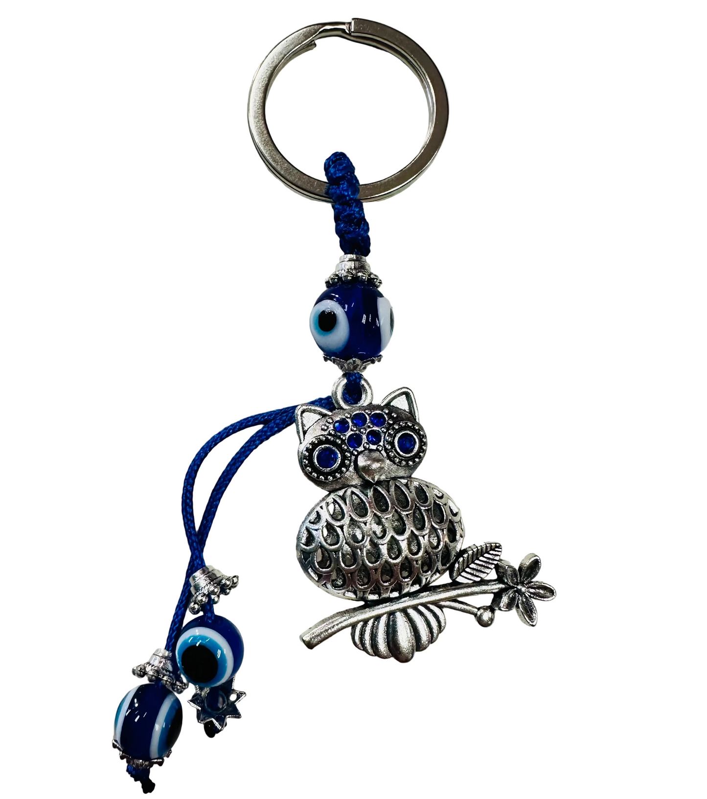 TURKISH EVIL EYE OWL KEYCHAIN - WARD OFF EVIL EYE