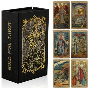GOLD FOIL TAROT CARD DECK - DIVINATION