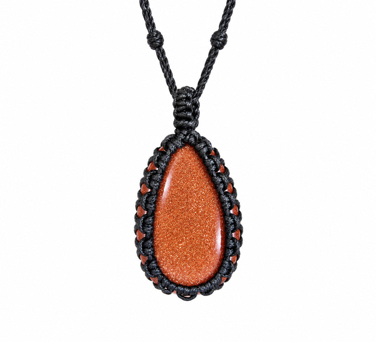 GOLDSTONE  MACRAME NECKLACE - AMBITION