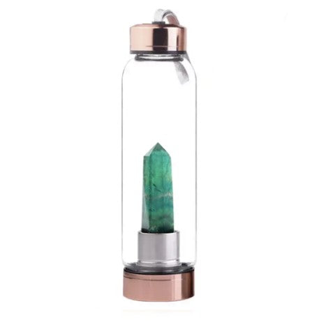 GREEN AVENTURINE WATER BOTTLE - EMOTIONAL WELL-BEING