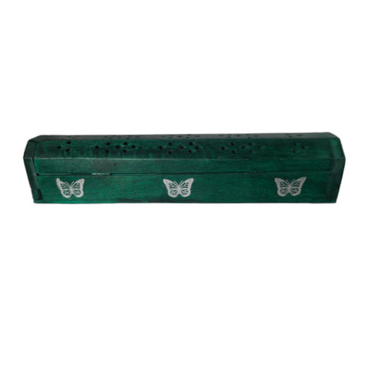 WOODEN GREEN INCENSE HOLDER & BURNER