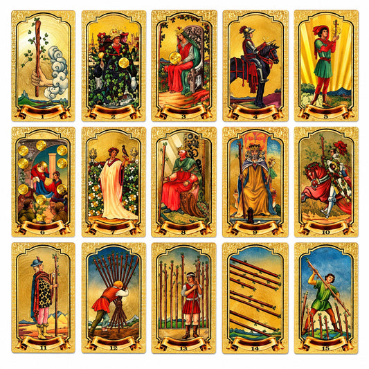 GOLD FOIL TAROT CARD DECK - DIVINATION