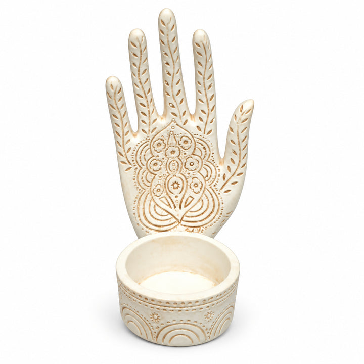 HAMSA HAND TEA LIGHT CANDLE HOLDER