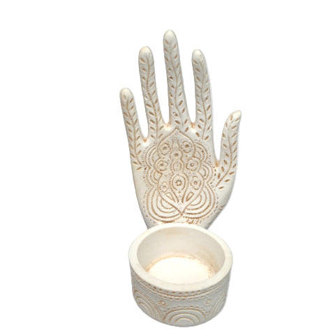 HAMSA HAND TEA LIGHT CANDLE HOLDER
