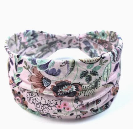 BOHEMIAN PINK FLORAL HEADBAND