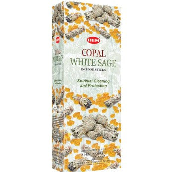 COPAL WHITE SAGE HEM INCENSE STICKS - CLEANSE & PROTECT
