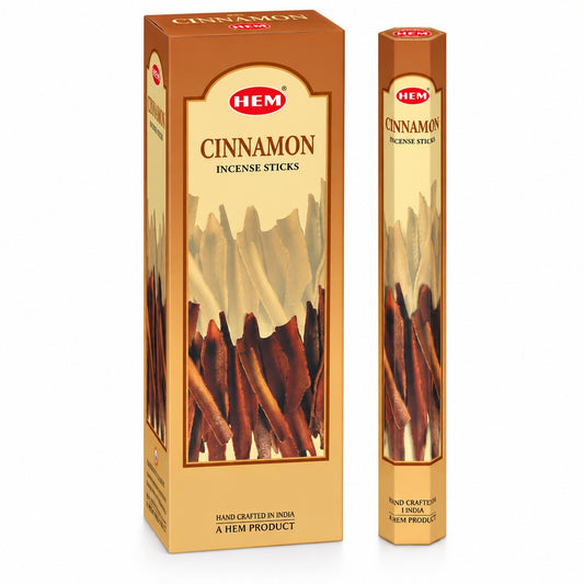 XL HEM CINNAMON INCENSE STICKS - ABUNDANCE