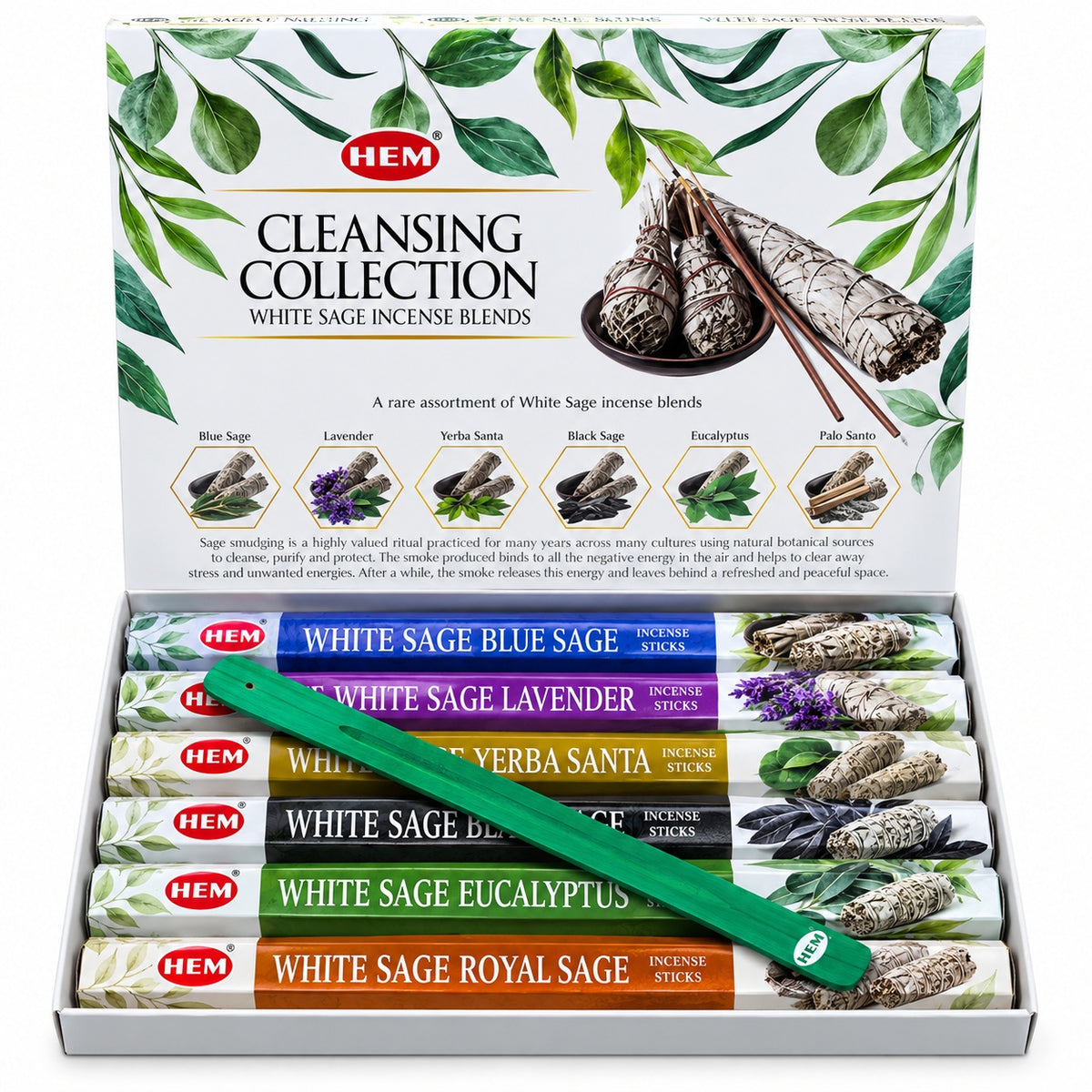 HEM CLEANSING COLLECTION WHITE SAGE INCENSE STICKS
