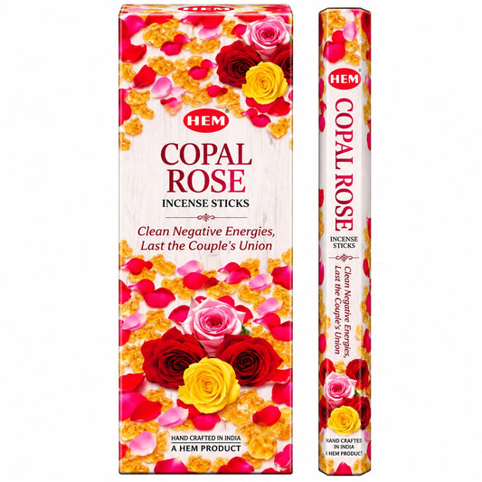 COPAL ROSE INCENSE STICKS - HEM