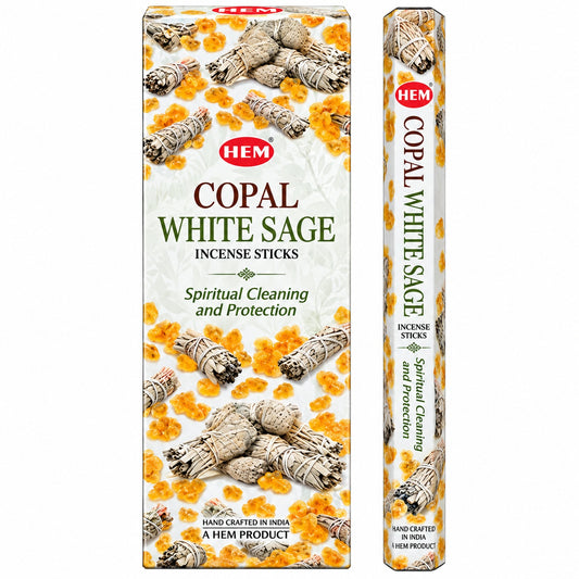 COPAL WHITE SAGE INCENSE STICKS - HEM