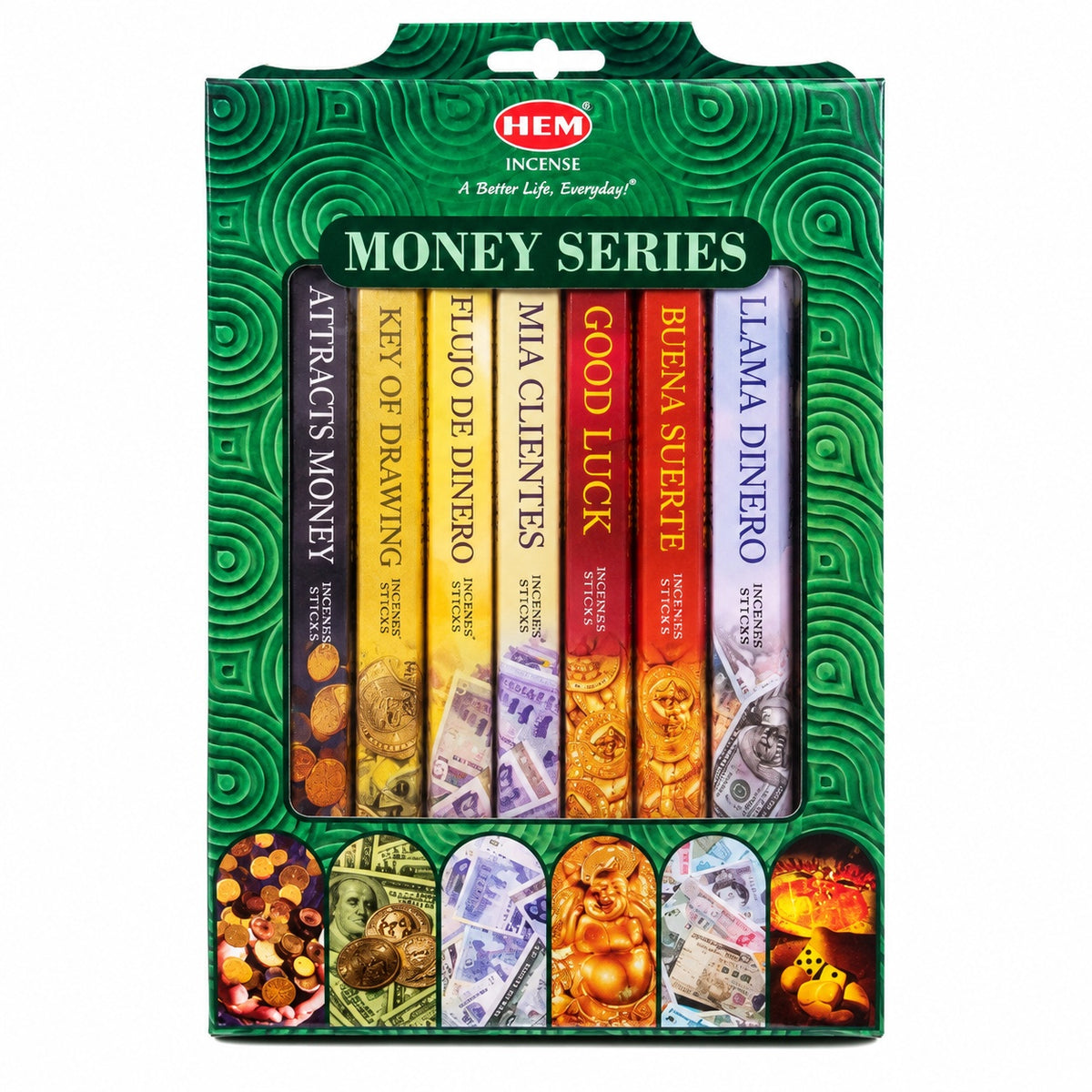 MONEY SERIES INCENSE BOX (6 IN 1) - WEALTH & PROSPERITY