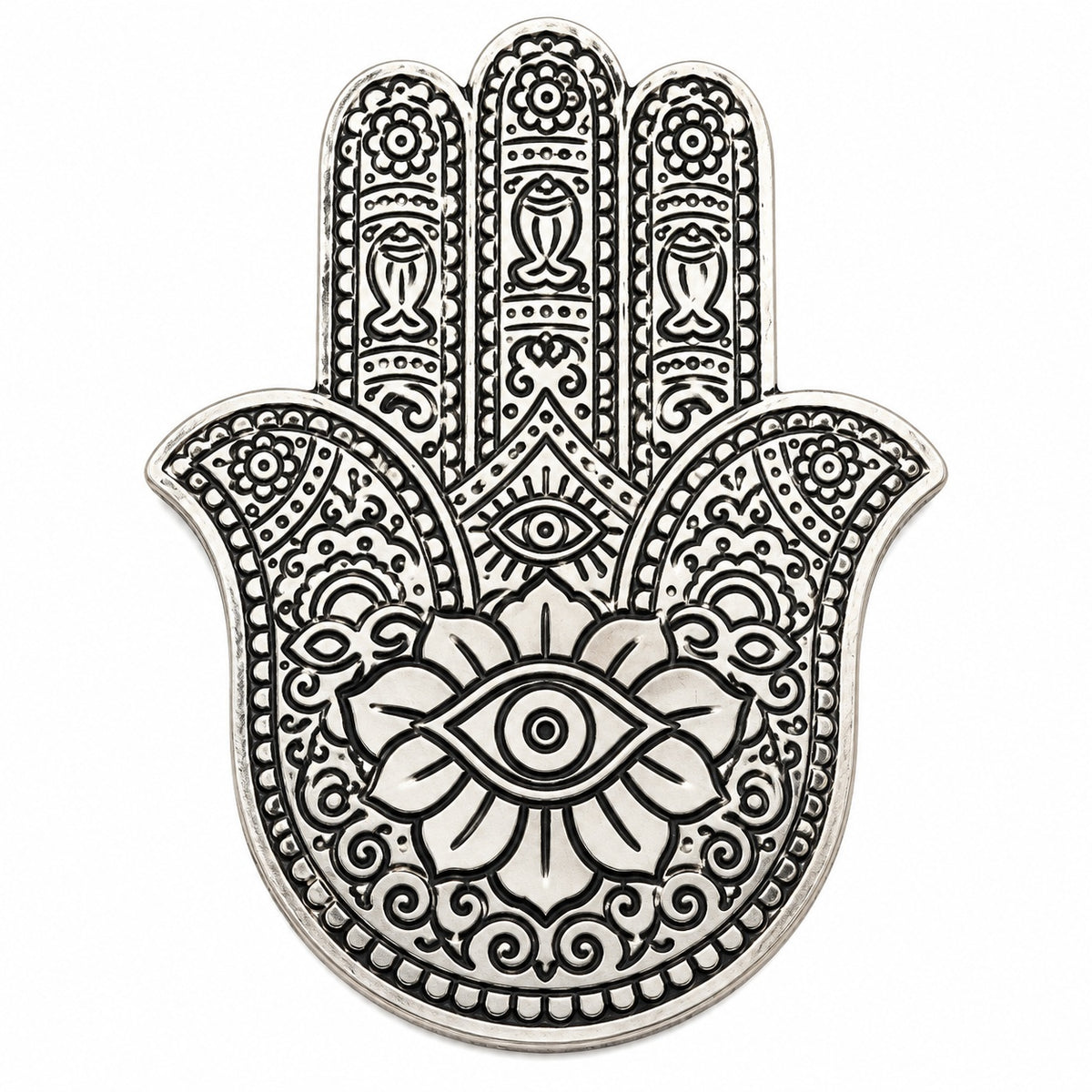 HAMSA HAND METAL INCENSE BURNER