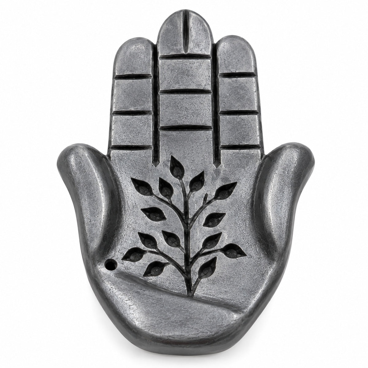 HAMSA HAND WOODEN BLACK INCENSE BURNER