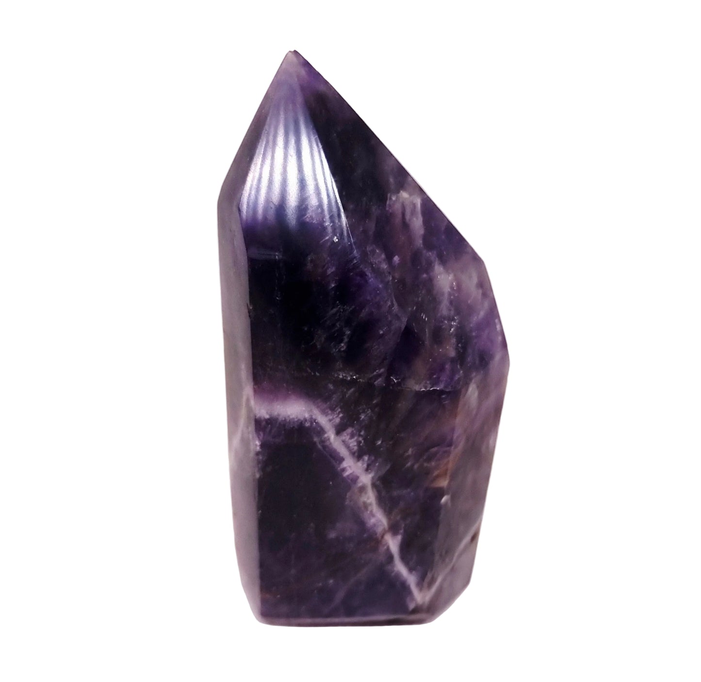 CHEVRON AMETHYST POLISHED TOWER POINT 370 g - INTUITION