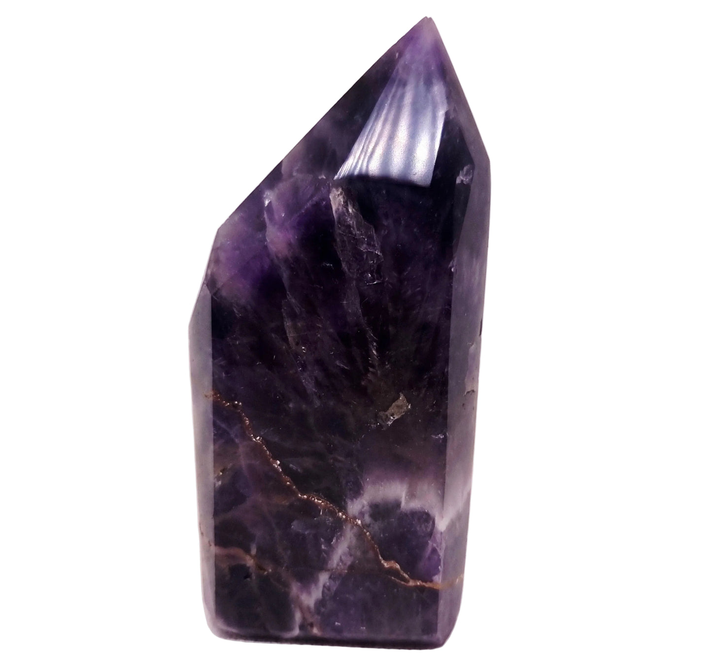 CHEVRON AMETHYST POLISHED TOWER POINT 370 g - INTUITION