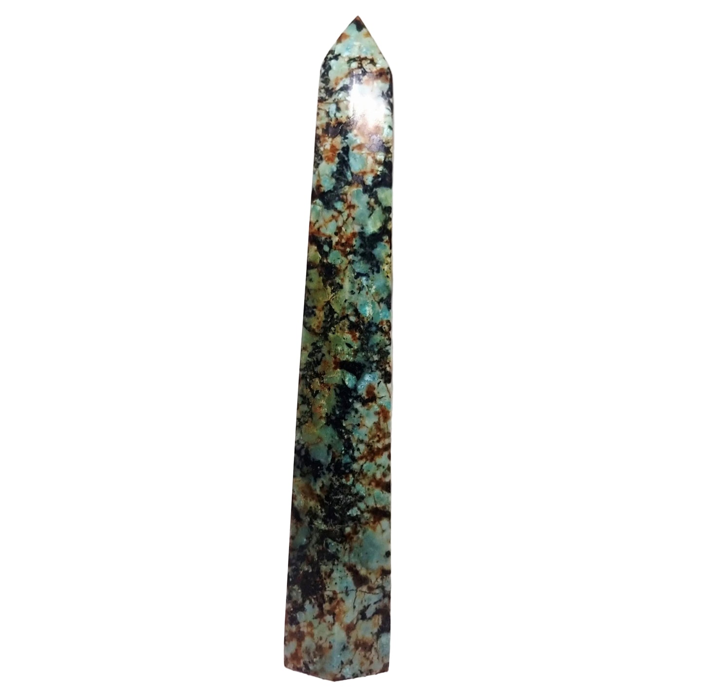 CHRYSOCOLLA POLISHED TOWER 406 g - ABUNDANCE & POSITIVITY