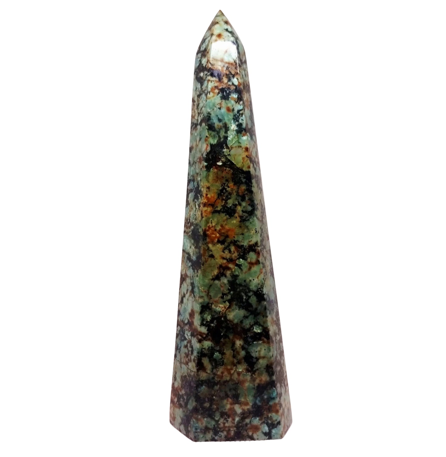 CHRYSOCOLLA POLISHED TOWER 406 g - ABUNDANCE & POSITIVITY