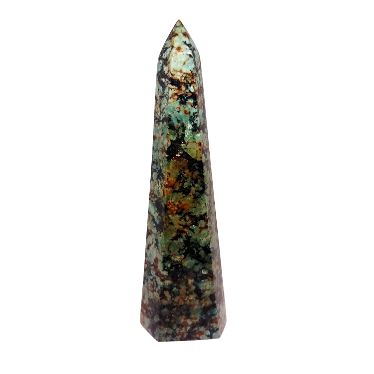 CHRYSOCOLLA POLISHED TOWER 406 g - ABUNDANCE & POSITIVITY
