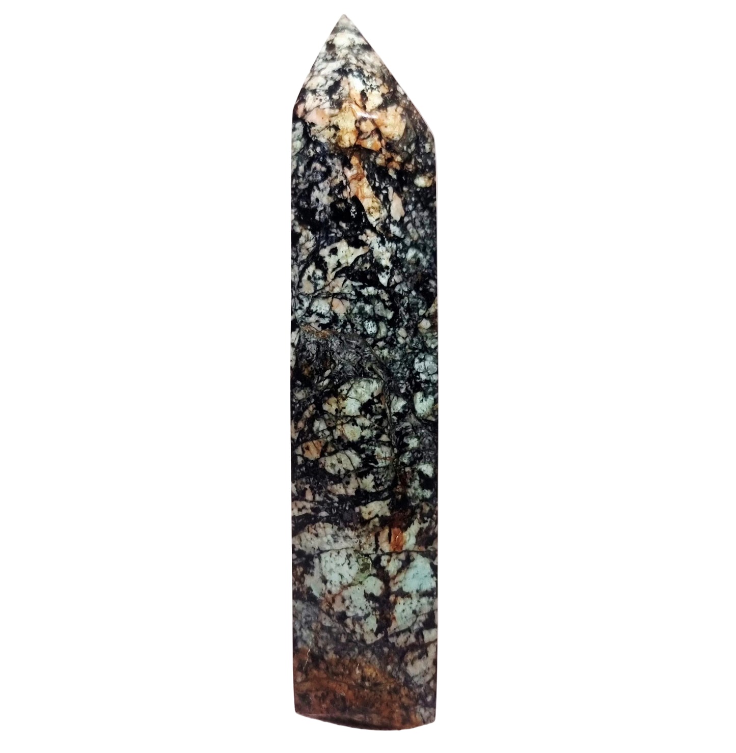 CHRYSOCOLLA POLISHED TOWER 403 g - ABUNDANCE & POSITIVITY