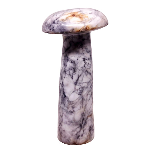 LIGHTNING STRIKE HOWLITE MUSHROOM 14 cm (530 g) - HIGHER REALMS