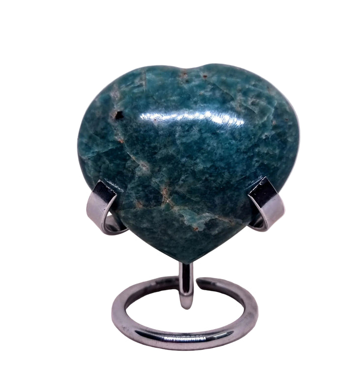 Amazonite Polished Heart 169 G - Wildlings Crystals South Africa