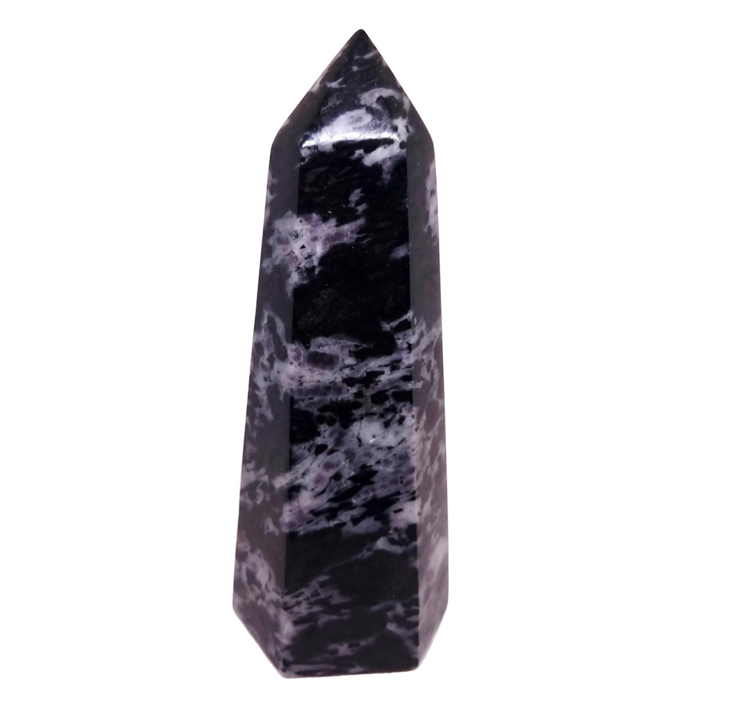 MERLINITE (GABBRO) POLISHED TOWER 15 cm - INTUITION