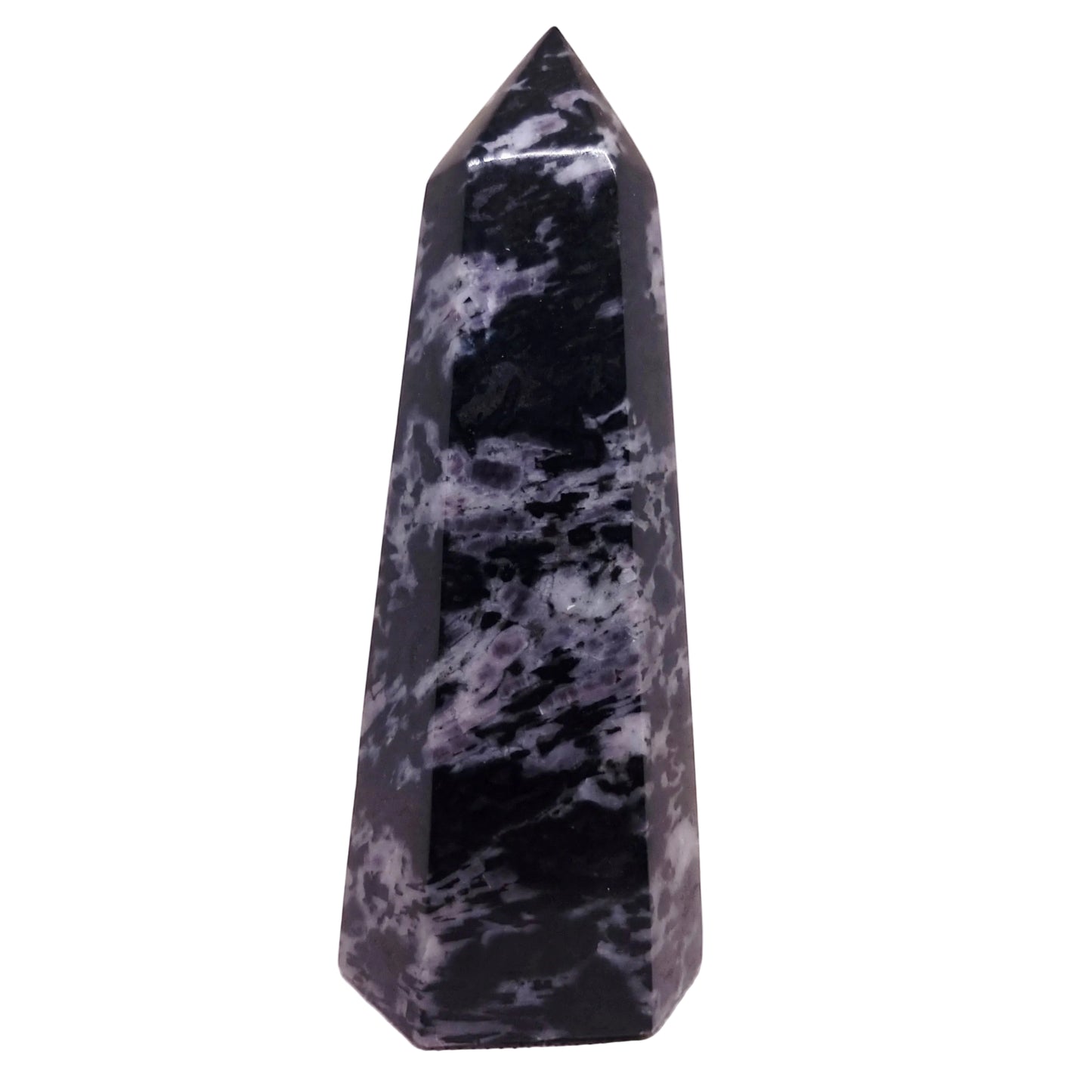MERLINITE (GABBRO) POLISHED TOWER 15 cm - INTUITION