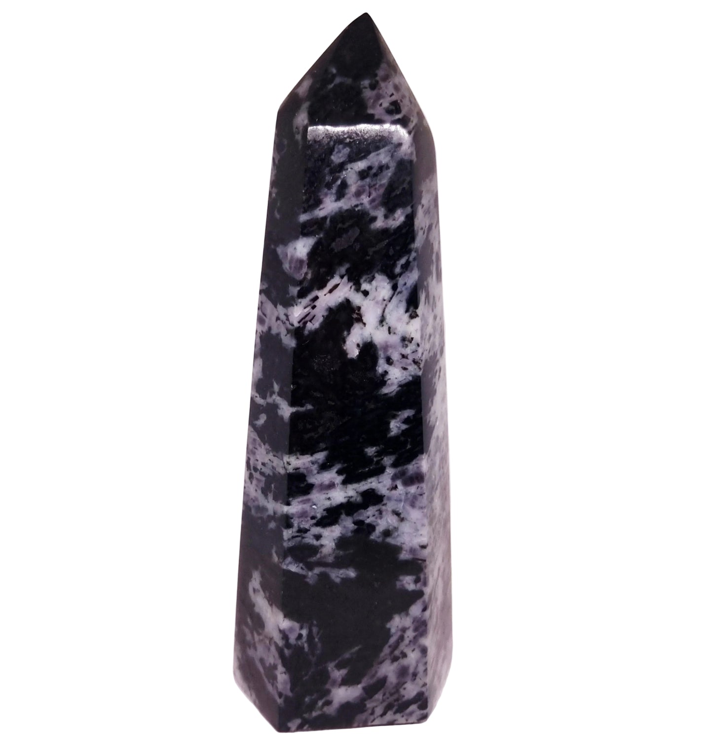 MERLINITE (GABBRO) POLISHED TOWER 19 cm - INTUITION
