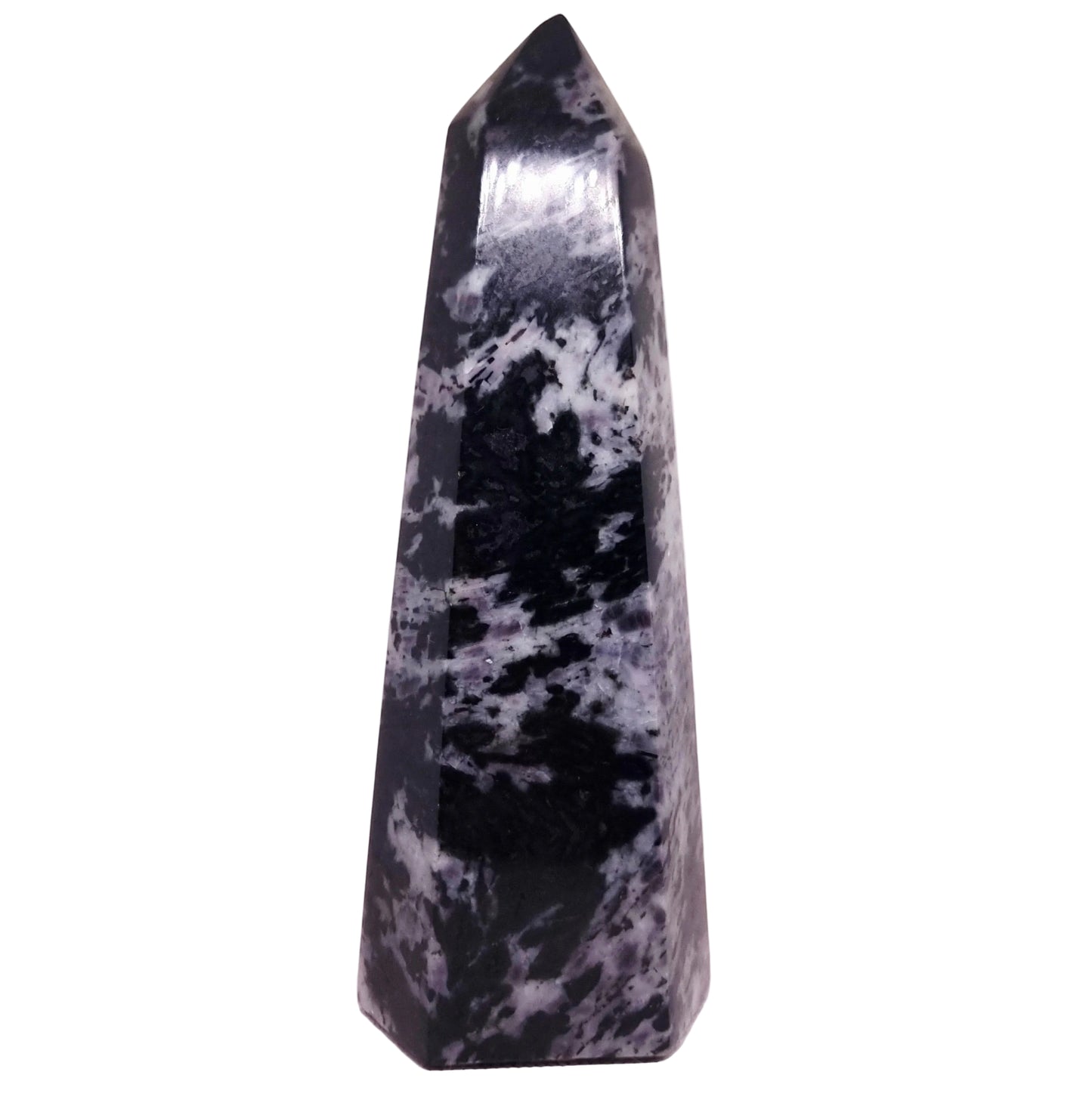 MERLINITE (GABBRO) POLISHED TOWER 19 cm - INTUITION