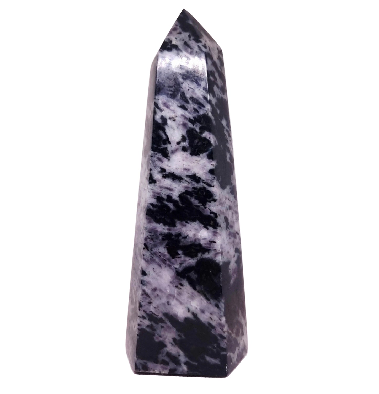 MERLINITE (GABBRO) POLISHED TOWER 19 cm - INTUITION