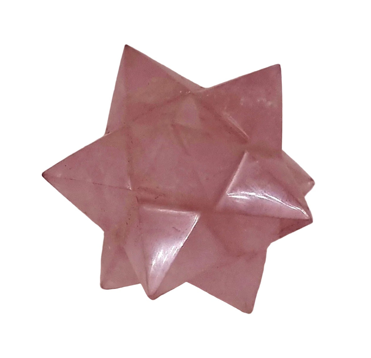 ROSE QUARTZ POLISHED MERKABA 5 cm - UNCONDITIONAL LOVE