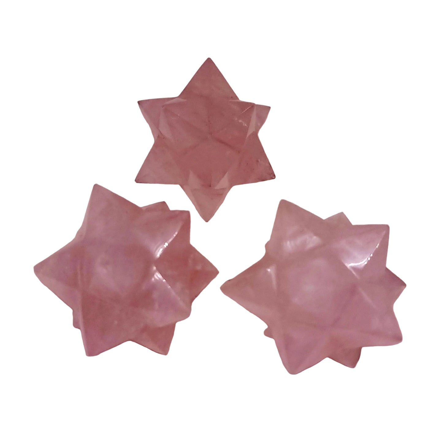 ROSE QUARTZ POLISHED MERKABA 5 cm - UNCONDITIONAL LOVE