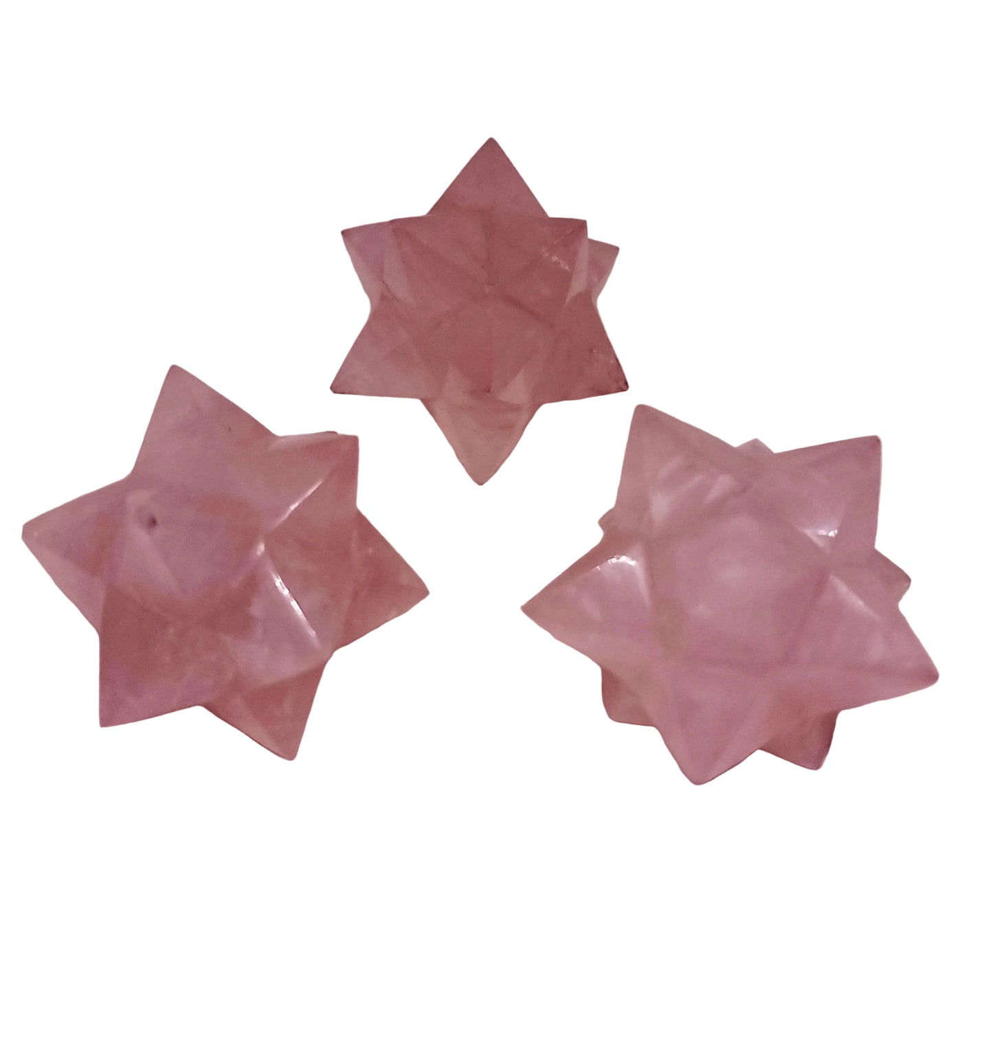 ROSE QUARTZ POLISHED MERKABA 5 cm - UNCONDITIONAL LOVE