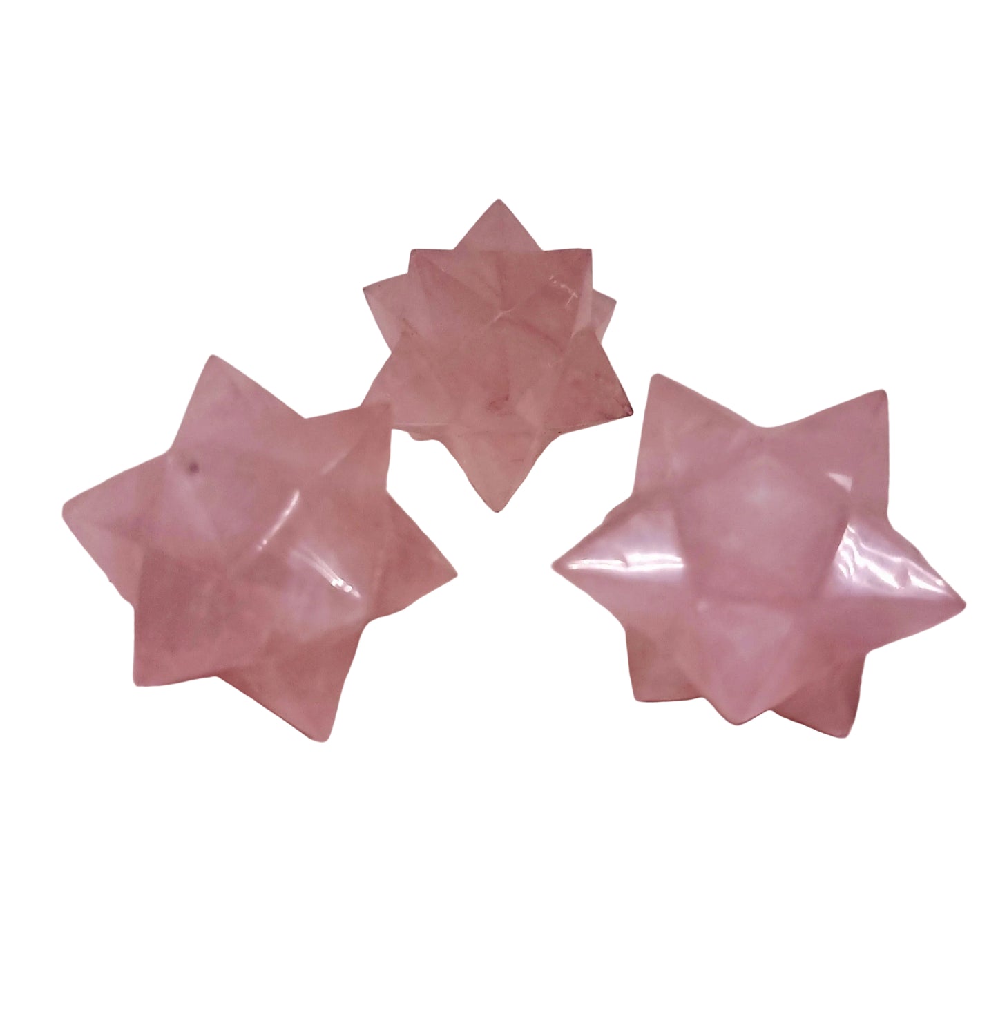 ROSE QUARTZ POLISHED MERKABA 5 cm - UNCONDITIONAL LOVE