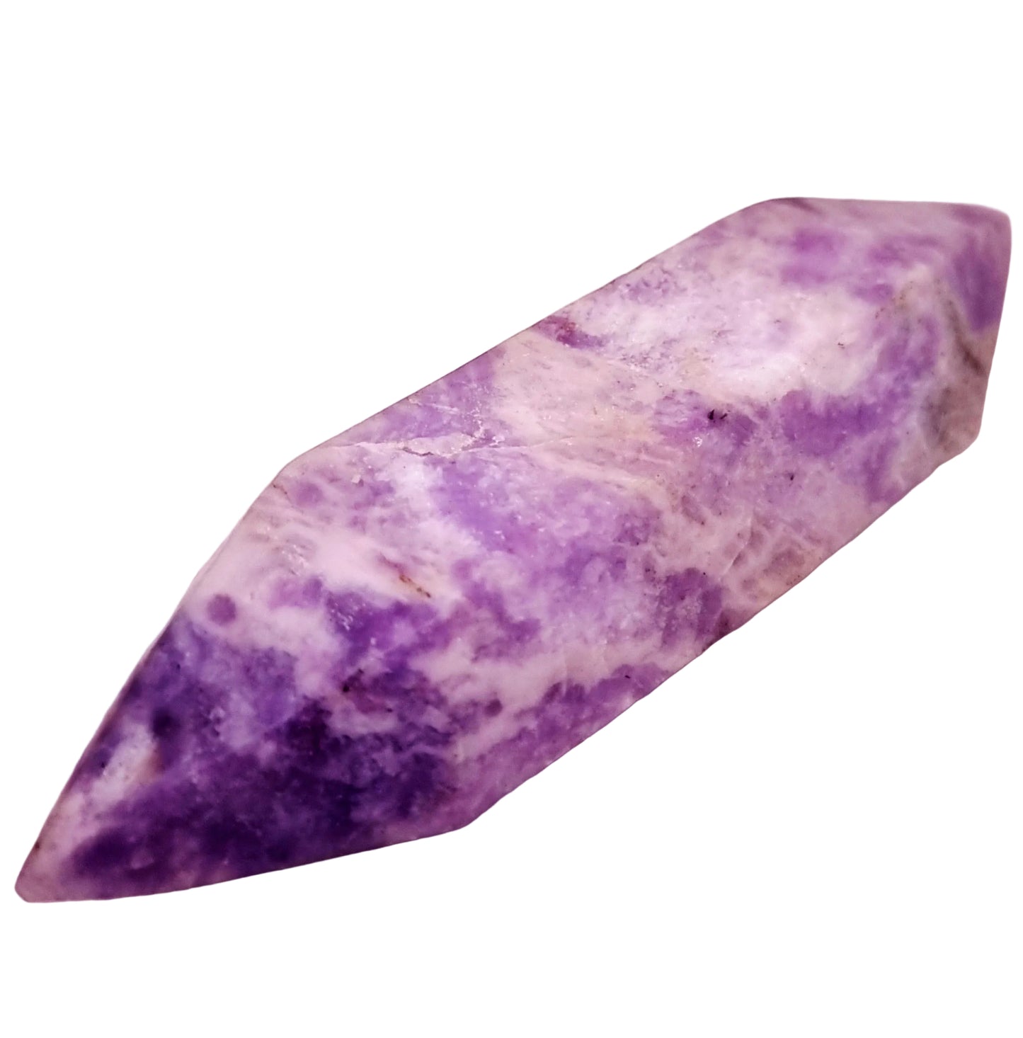 LEPIDOLITE DOUBLE TERMINATED CRYSTAL WAND  - AKASHIC RECORDS