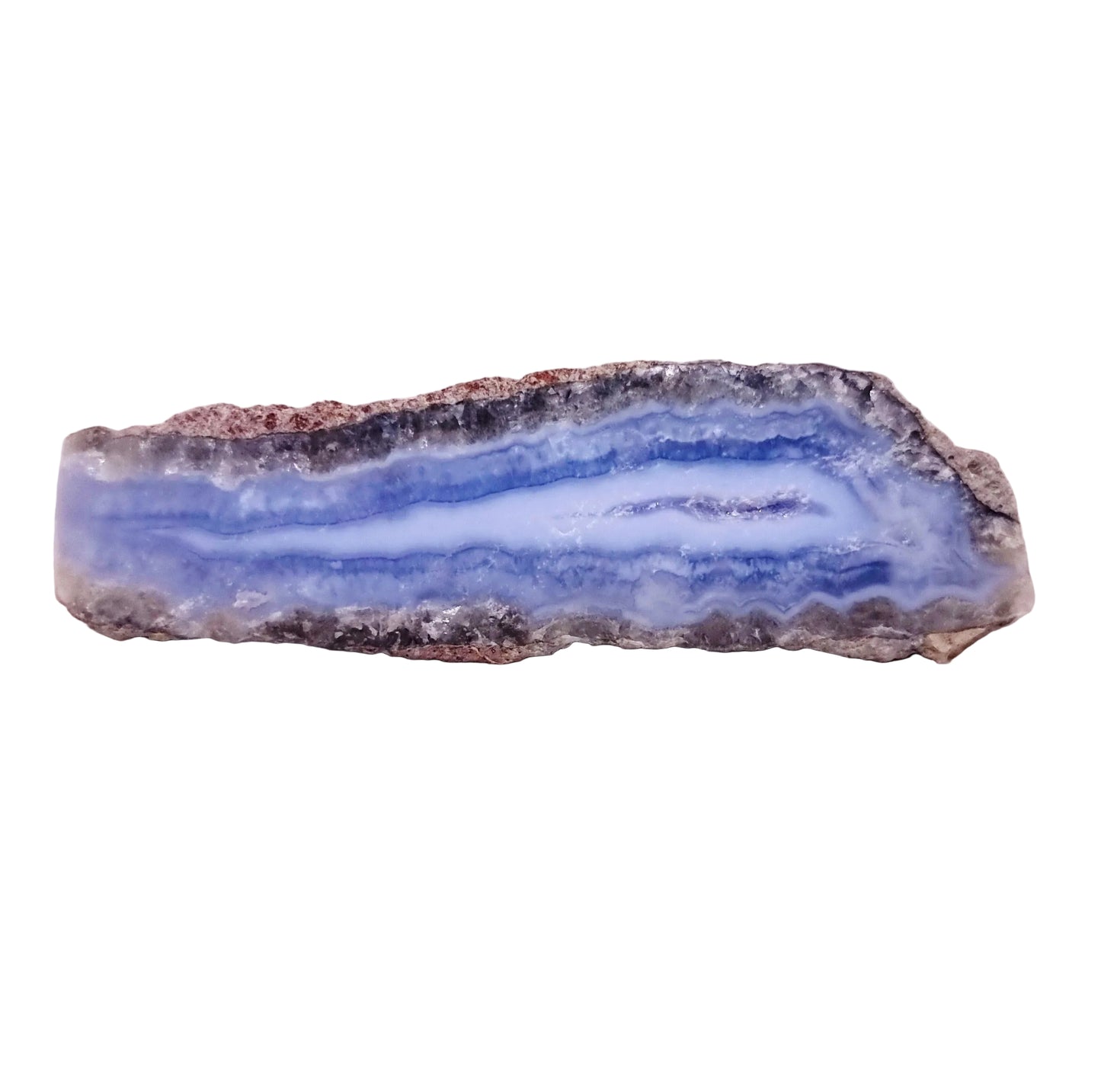 BLUE LACE AGATE GEODE 137 g - COMMUNICATION & COURAGE