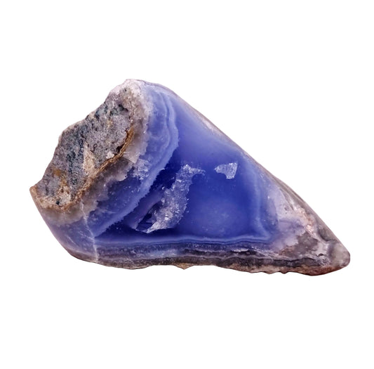 BLUE LACE AGATE GEODE 199 g - COMMUNICATION & COURAGE
