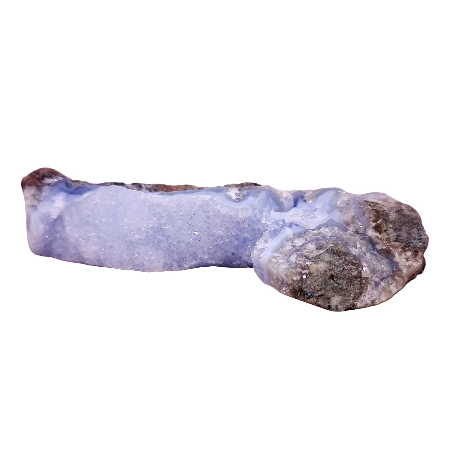 BLUE LACE AGATE GEODE 155 g - COMMUNICATION & COURAGE